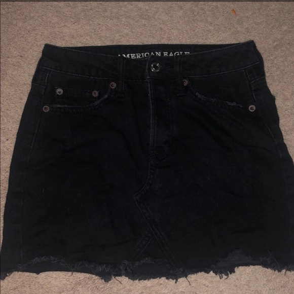 Black Jean Skirt - Picture 1 of 4